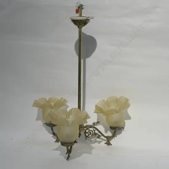 3 BRANCH ANTIQUE STYLE LIGHT FITTING H 700 MM