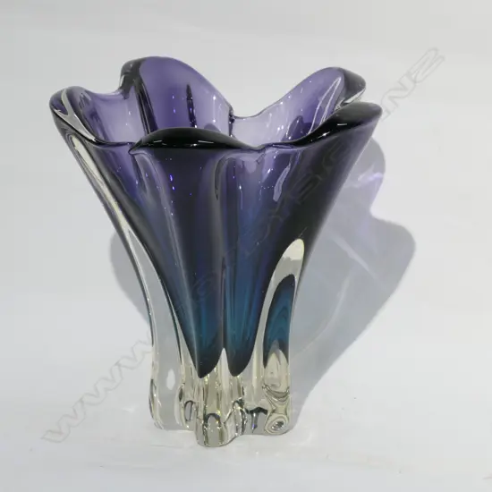 HEAVY MURANO GLASS VASE H. 250MM