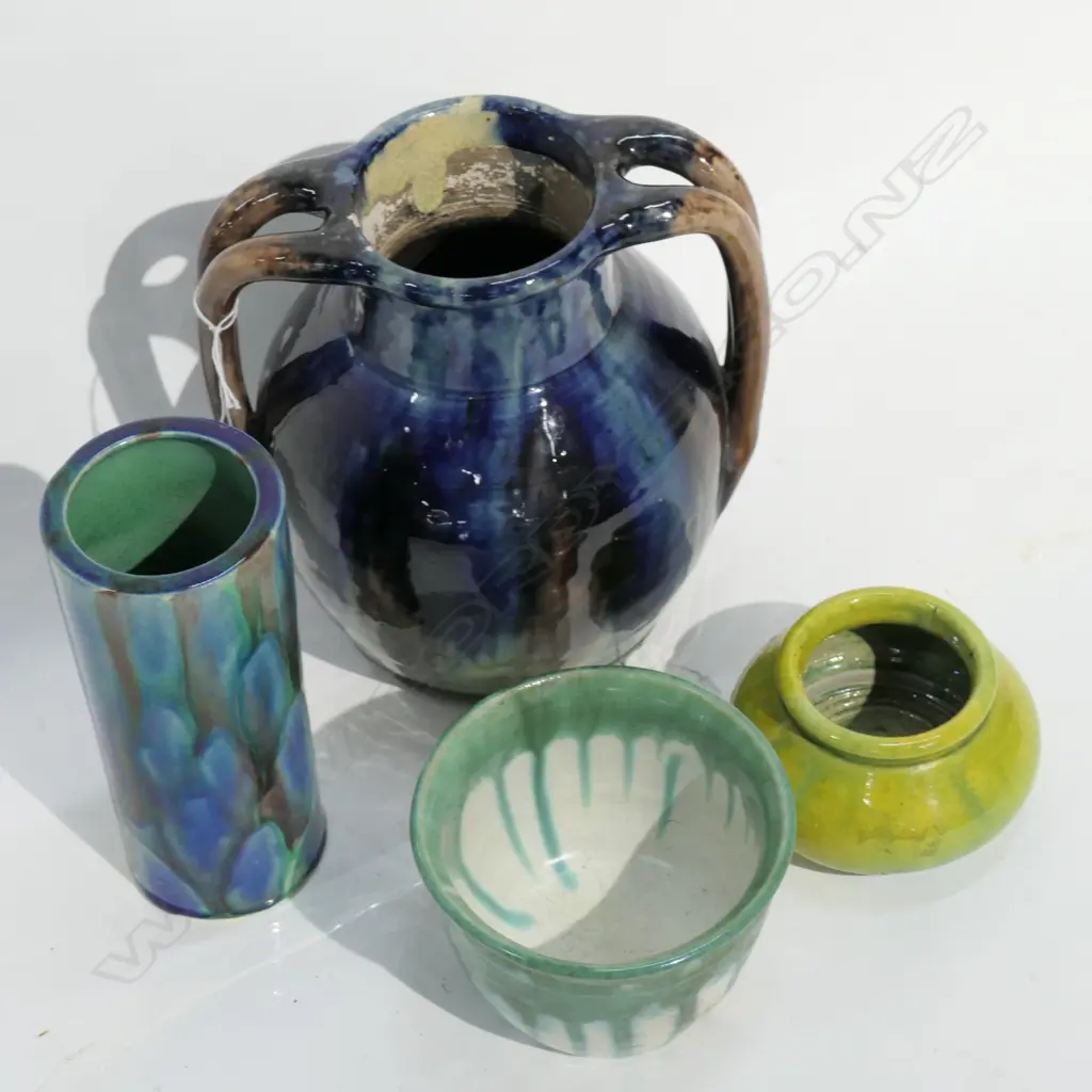ASST GLAZED POTTERY 4 PCES Image 1++