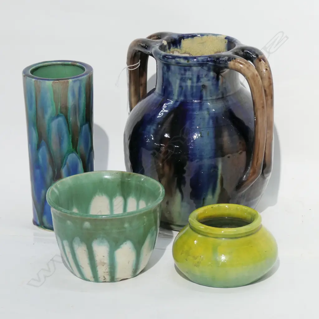 ASST GLAZED POTTERY 4 PCES Image 1++