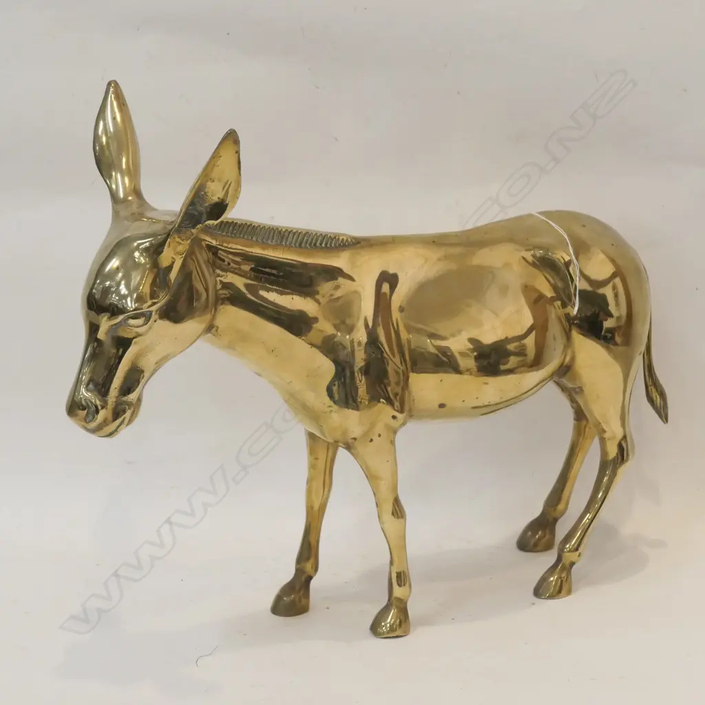 LARGE BRASS DONKEY 400MM L Image 1++