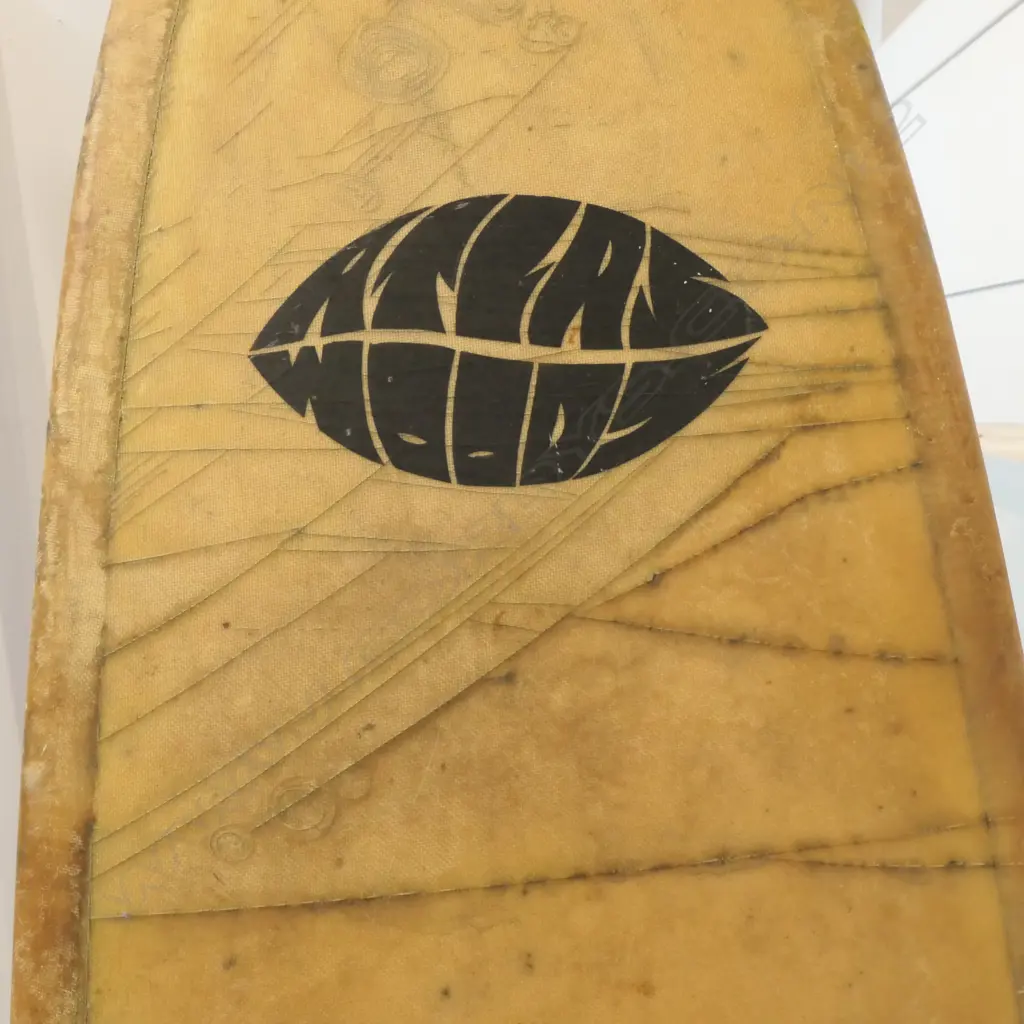 VINTAGE ATLAS WOODS NZ SURFBOARD R350  Image 1++