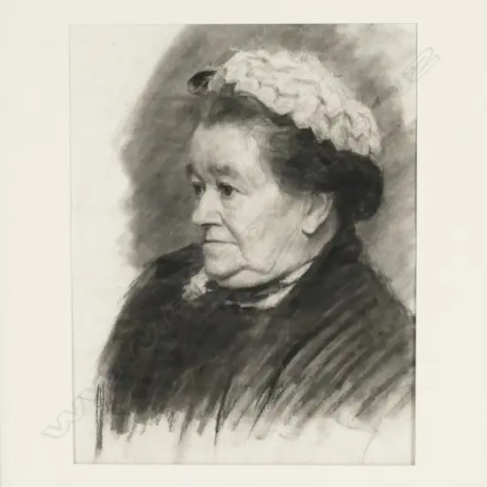 MARCUS KING (1891-1984), PORTRAIT SKETCH OF A WOMAN, CHARCOAL, UNSIGNED. PROVENANCE: EX THE MCGREGOR WRIGHT GALLERY COLL