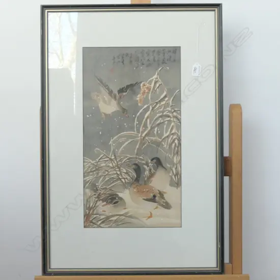 CHINESE PAINTING - DUCKS IN SNOW A/U 