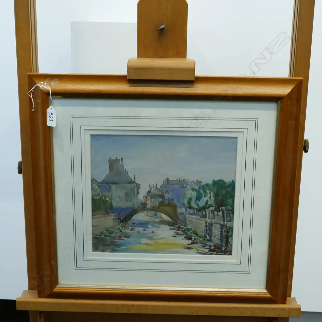 JEANS, EANA B. RIVER SCENE WATERCOLOUR H 460MM W 500MM Image 1++