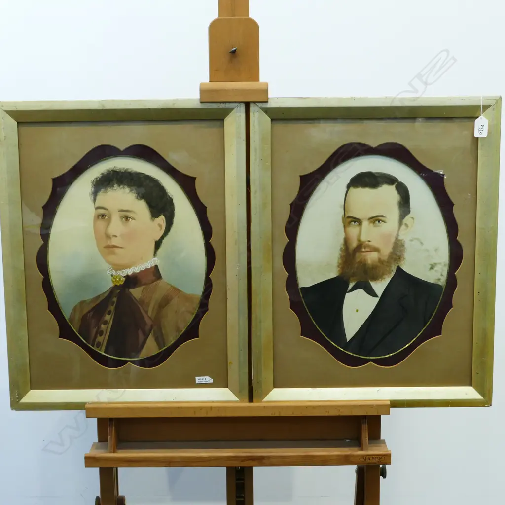 PAIR VICTORIAN OVERPAINTED FAMILY PORTRAITS Image 1++