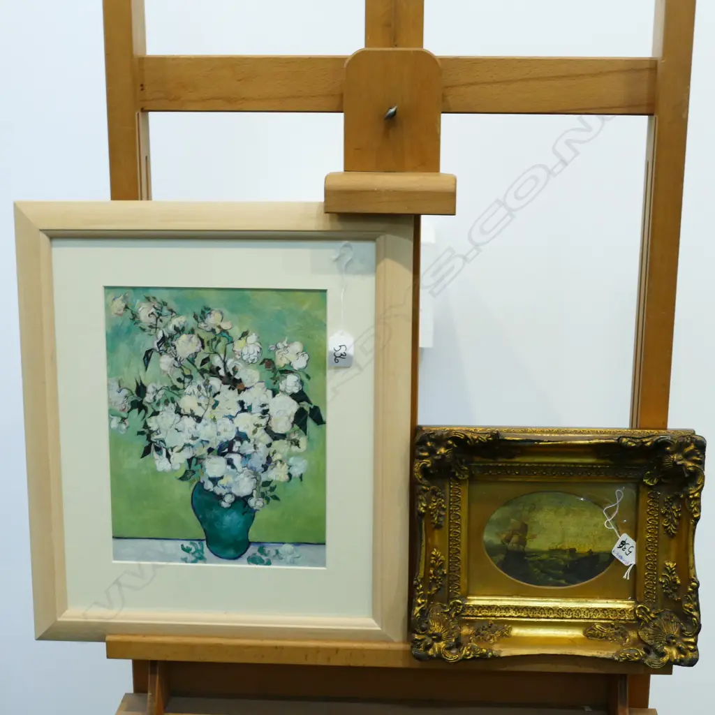 GILT FRAME PRINT ON BOARD ARTWORK & STILL LIFE AFTER MONET  Image 1++