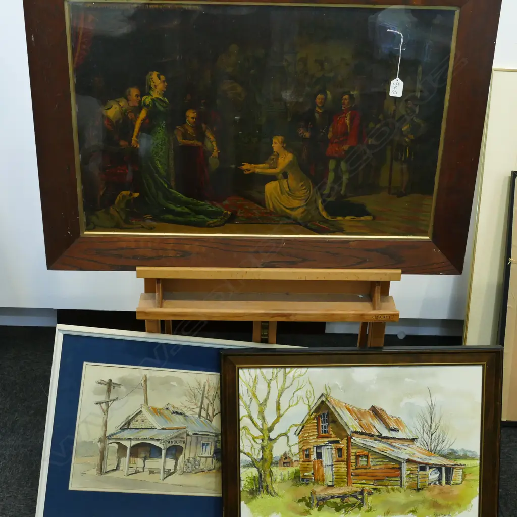 2X KAY WALSH WATERCOLOURS & OAK FRAMED PRINT   Image 1++