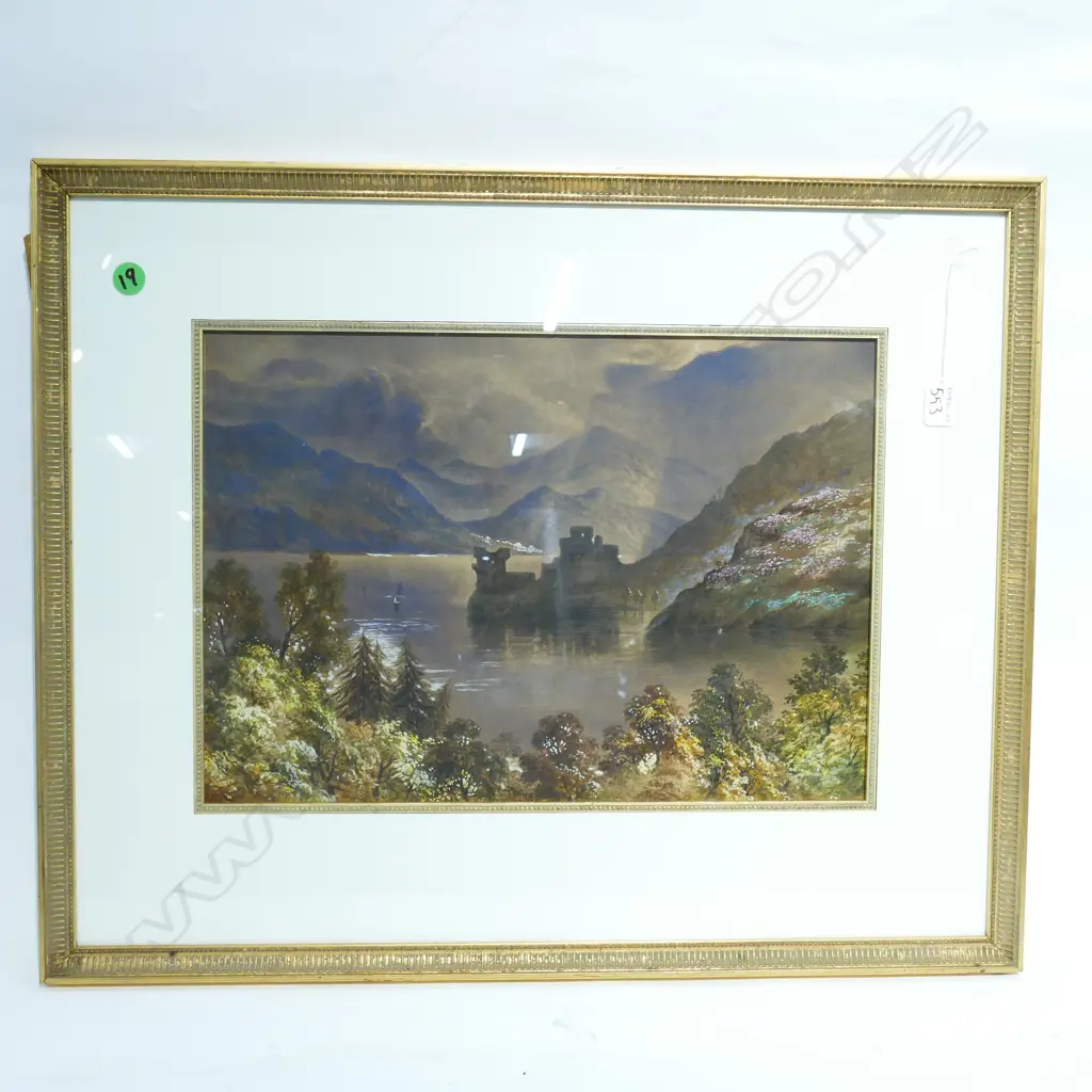 SGD SCOTTISH LANDSCAPE W/C W/ GOUACHE HIGHLIGHTS Image 1++