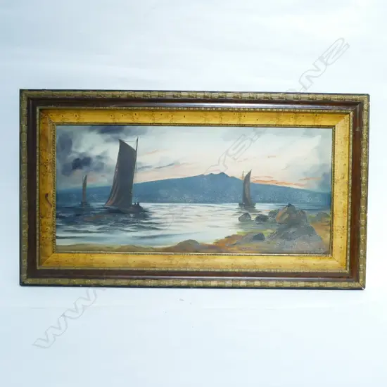 DE RITZ PAINTING 'RANGITOTO' H 500MM W 900MM