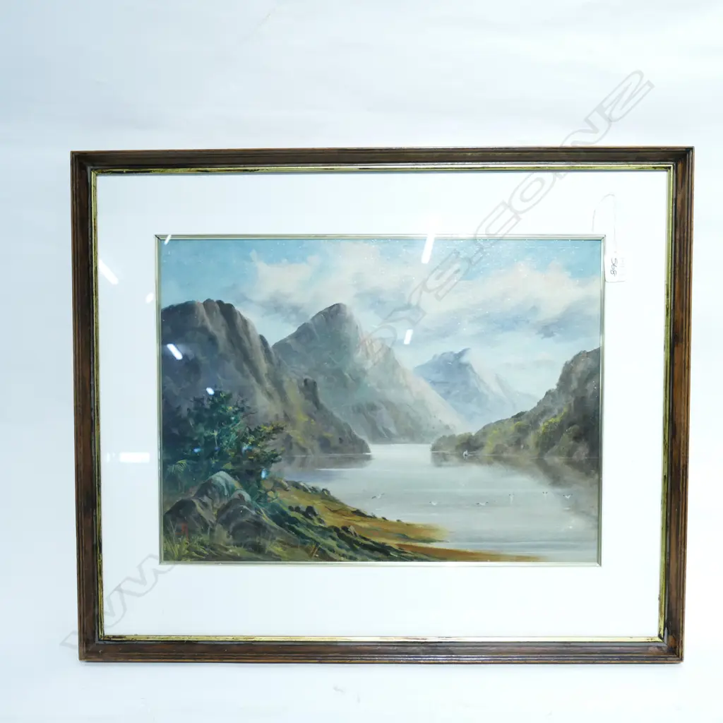 J ROLLASON, 'COLONIAL FIORD SCENE', OIL ON BOARD (glazed), SIGNED J.R. 360 X 480mm Image 1++
