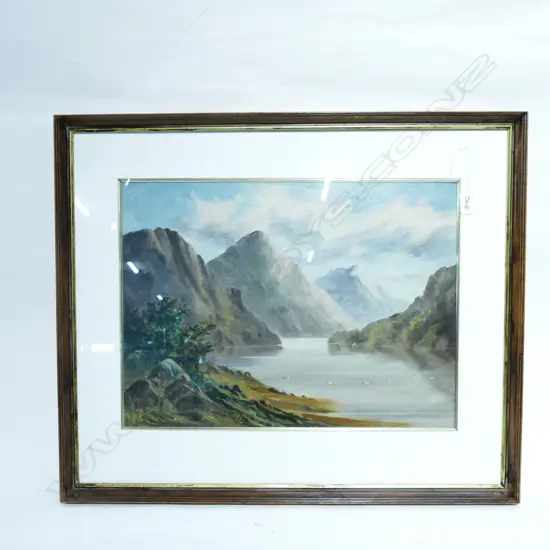 J ROLLASON, 'COLONIAL FIORD SCENE', OIL ON BOARD (glazed), SIGNED J.R. 360 X 480mm