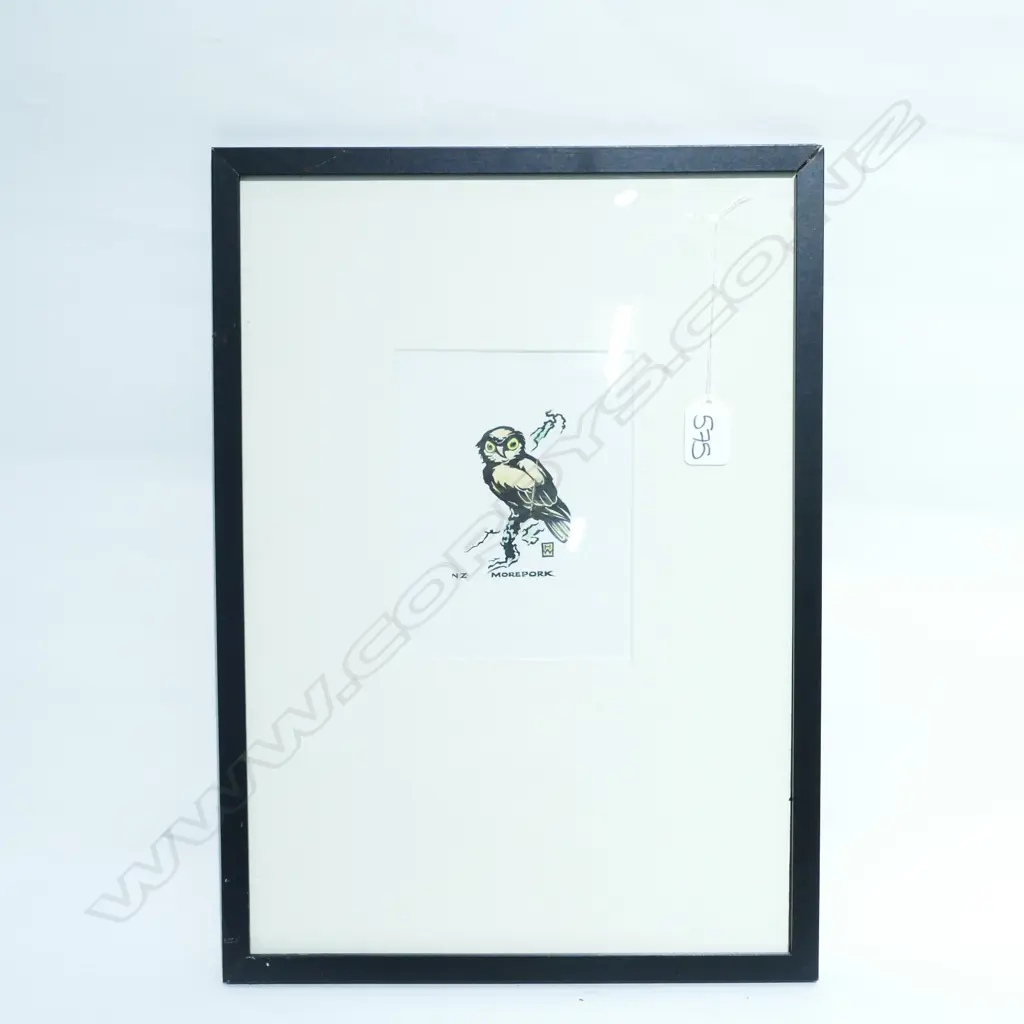 HILDA WISEMAN (AFTER) POSITIVE c.1970S H/COL LINOCUT MOREPORK 160 x 120mm Image 1++