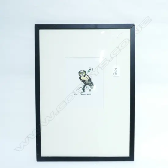 HILDA WISEMAN (AFTER) POSITIVE c.1970S H/COL LINOCUT MOREPORK 160 x 120mm