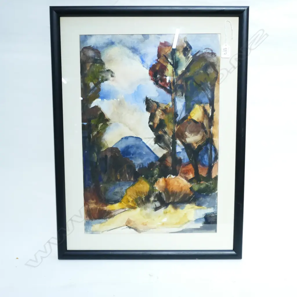 DIEDRE HELMORE (b.1917) L'SCAPE , W/C, SIGNED. 540 X 370mm Image 1++