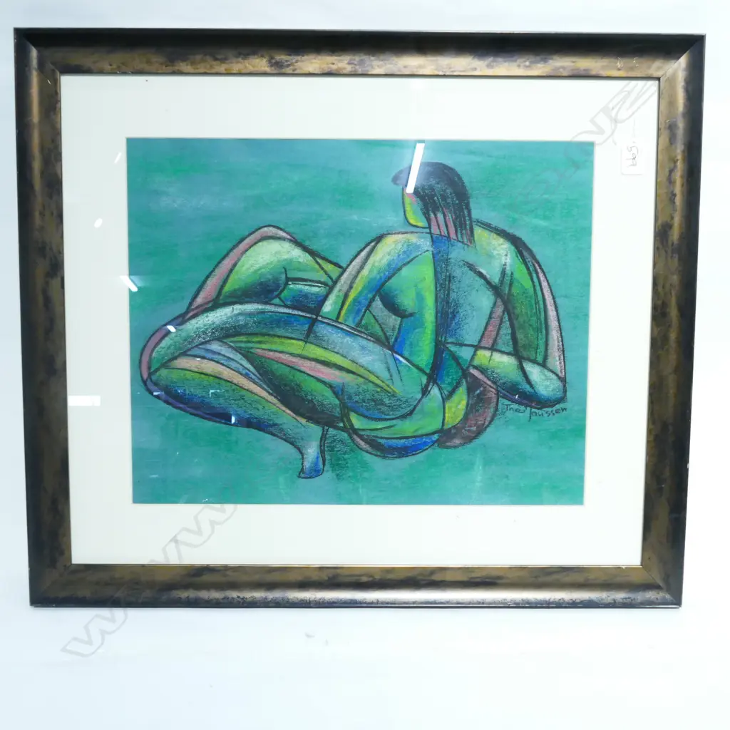 THEO JANSSEN PASTEL RECLINING FIGURE 385 x 480mm Image 1++