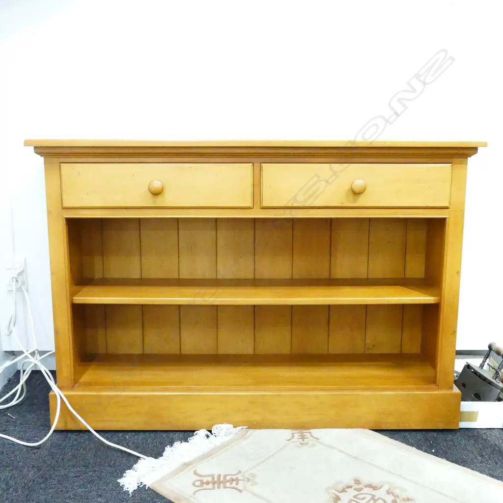 PINE SHELF WITH 2 DRAWERS L 1280 MM Image 1++