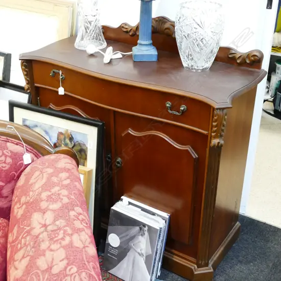 GLAZED CORNER CUPBOARD H. 1820 CHIFFONIER W. 1050