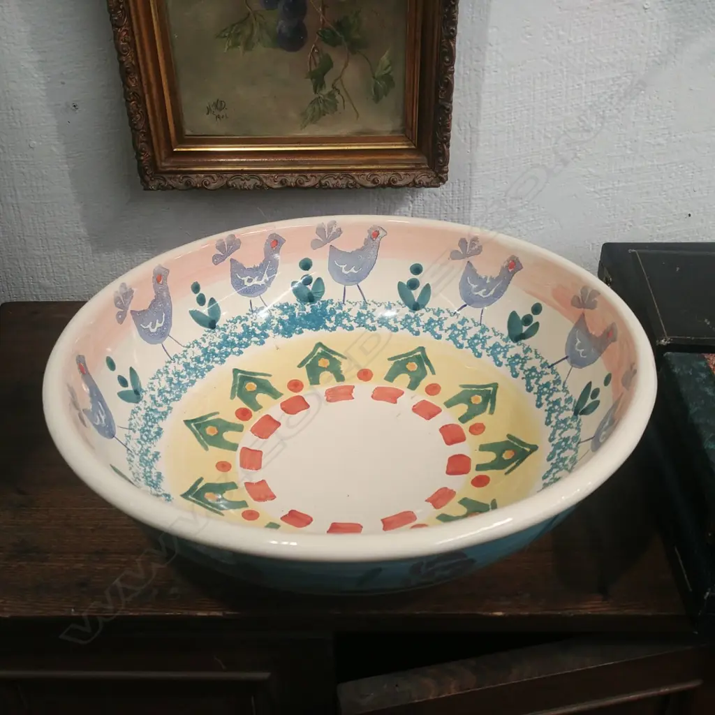 LARGE ITALIAN SPONGEWARE BOWL Image 1++