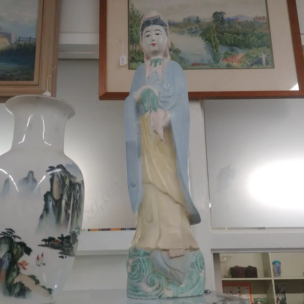 CARVED/PAINTED WOODEN FIGURE Image 1++
