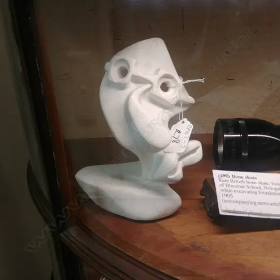 ABSTRACT WHITE STONE CARVING 