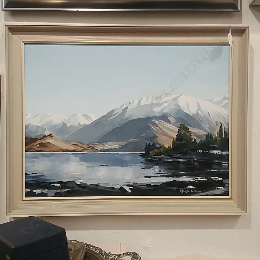 MAURICE BUCKLAND OIL "EARLY MORNING WANAKA" 1971 Image 1++