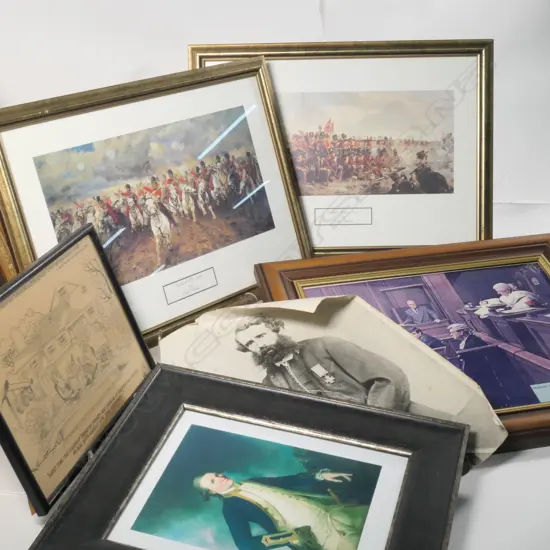 5 FRAMED PRINTS /CARTOON+ PHOTO