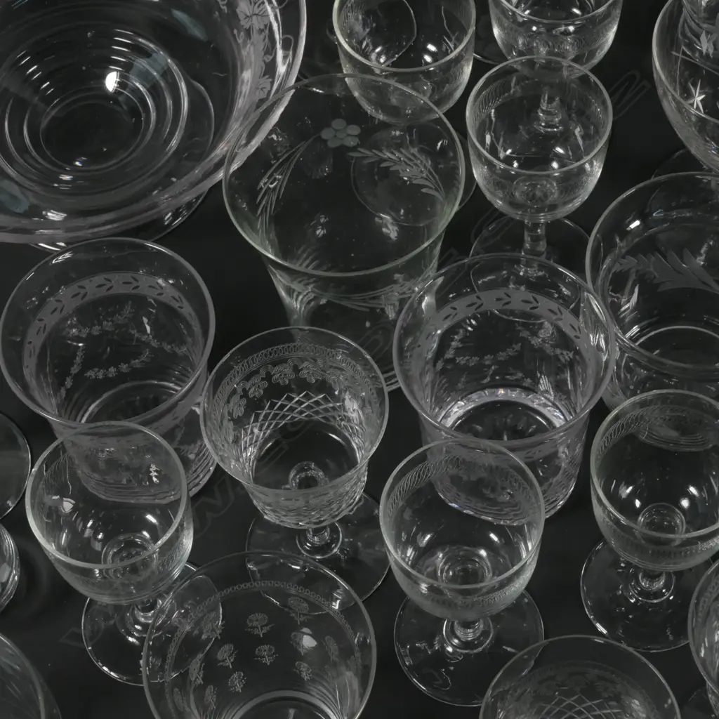 LOT ASST EDWARDIAN GLASSES + OTHERS Image 1++