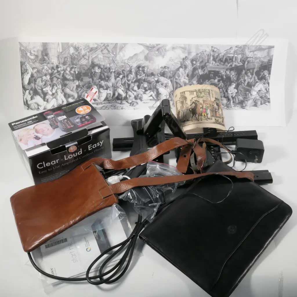 LOT TV BRACKET/PHONE /BLUE RAY/BAGS/SUNGLASSES ETC Image 1++