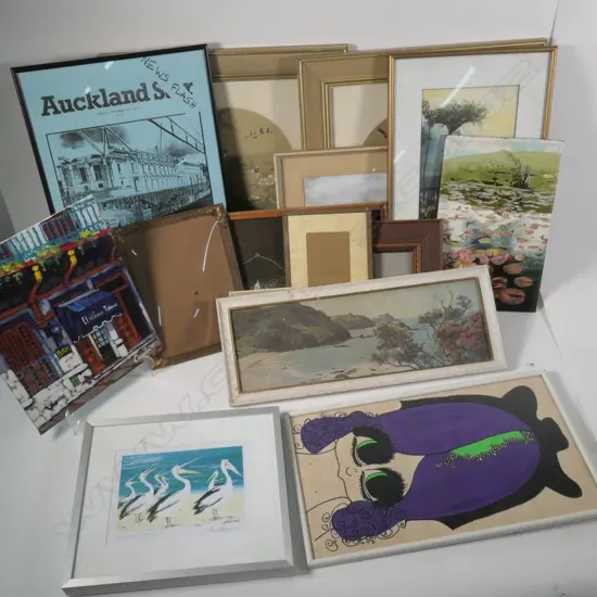 LOT ASST FRAMES /PAINTINGS/ORIENTAL PRINTS ETC