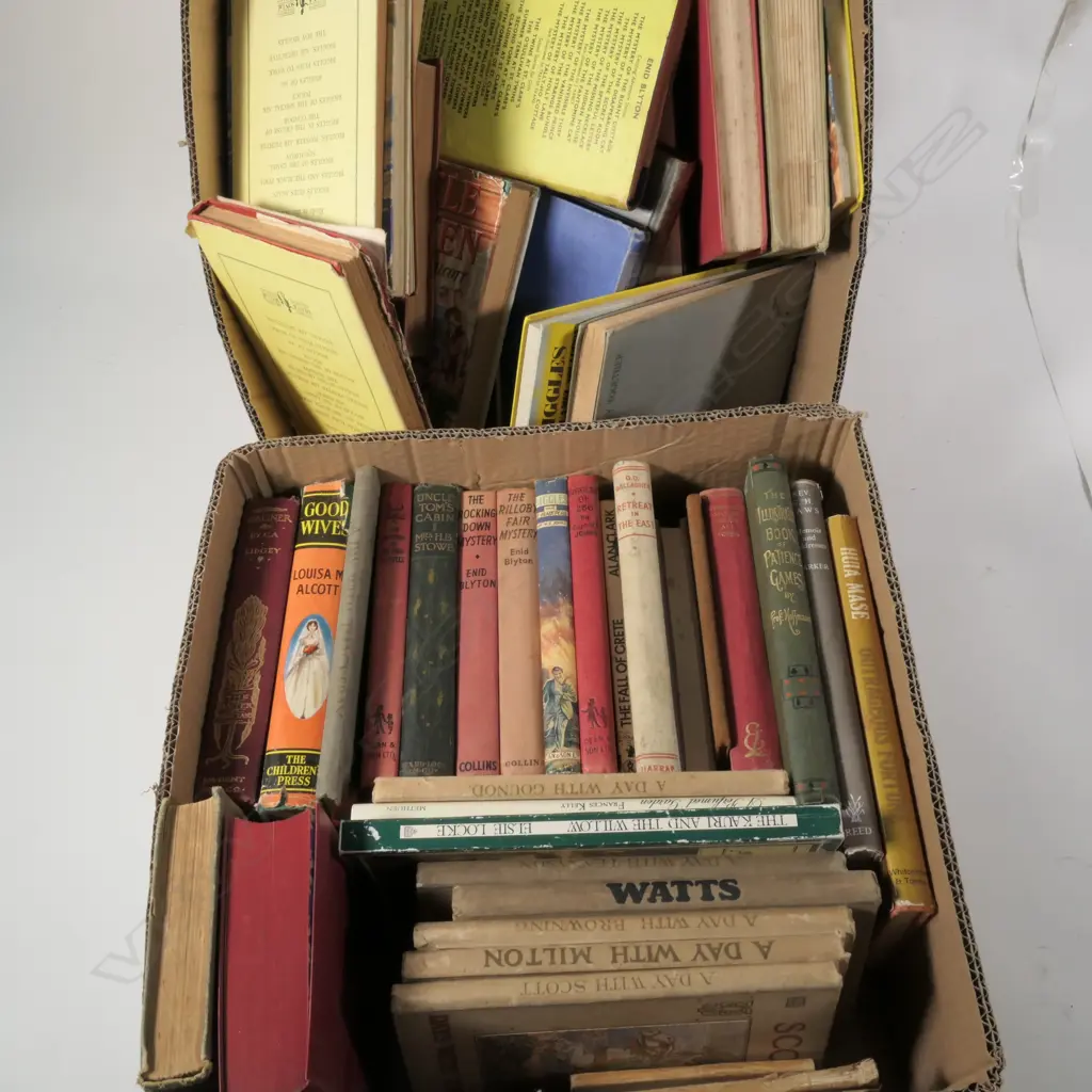 TWO BOXES OF BIGGLES, ENID BLYTON, GENERAL BOOKS ETC Image 1++