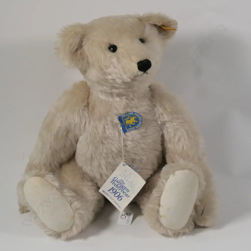 STEIFF 1985 REPLICA OF 1906 GINGER BEAR ALL BUTTONS AND TAG Image 1++