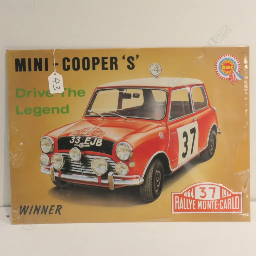 MINI COOPER TIN SIGN H 300 MM Image 1++