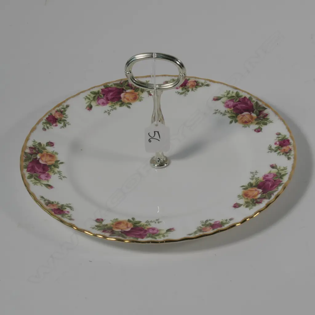 ROYAL ALBERT OLD COUNTRY ROSES 1 TIER CAKE STAND Image 1++