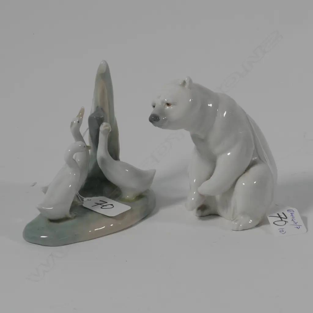 LLADRO BEAR & NAO GEESE Image 1++