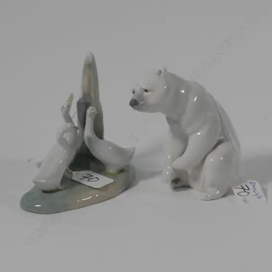 LLADRO BEAR & NAO GEESE