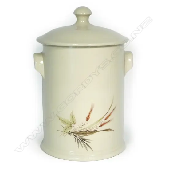 LARGE NZ 1970S RICHMOND STONEWARE LIDDED URN