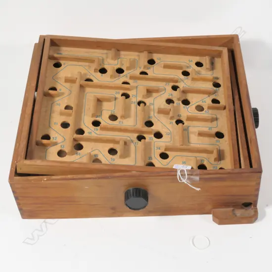 VINTAGE ROLL-A-BALL GAME. RIMU FRAME BY...