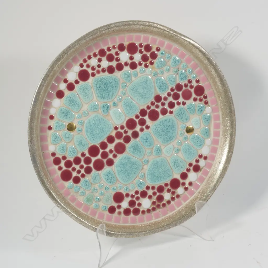 JOHN CRICHTON STYLE TILE INLAID TRAY D 310 MM Image 1++