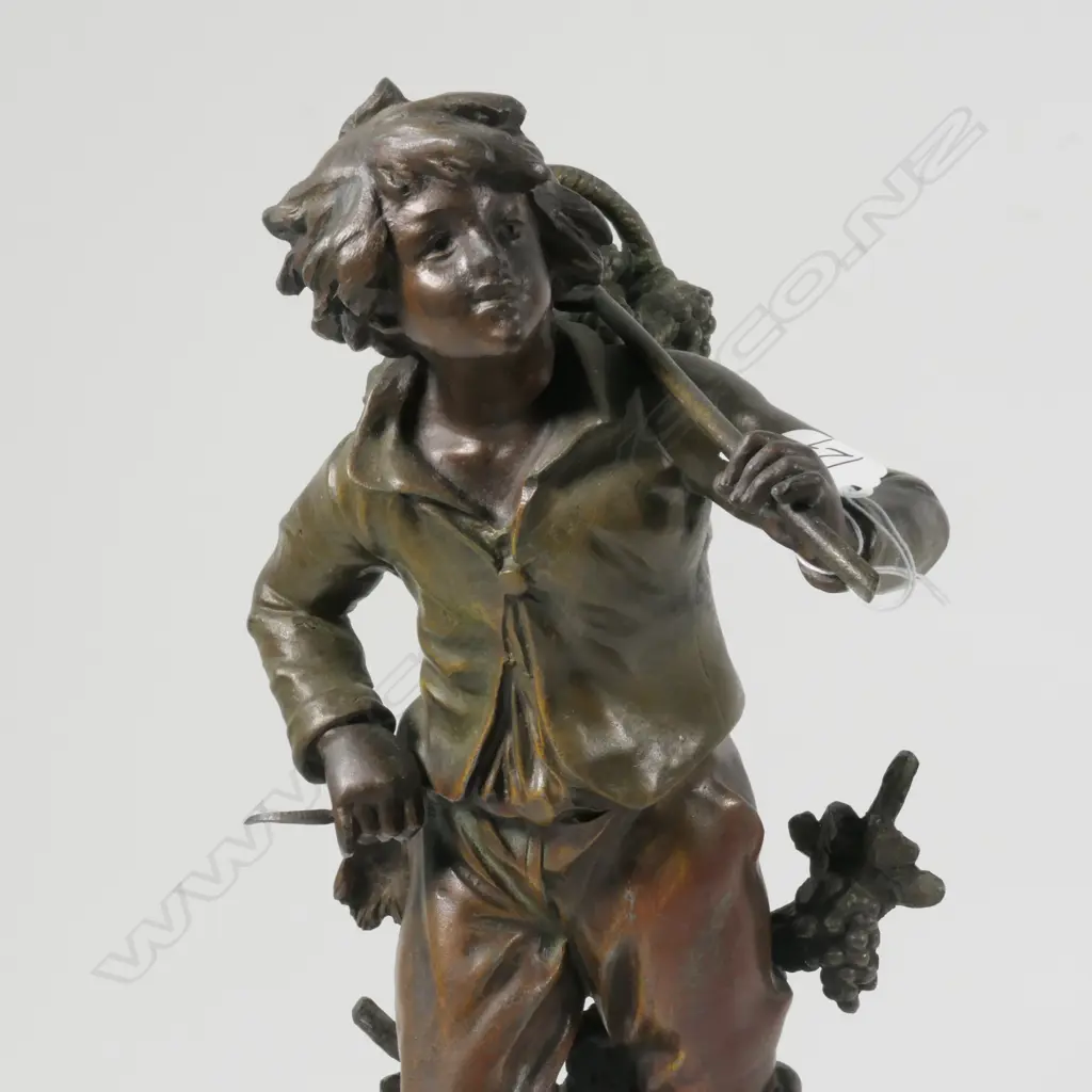 THE GRAPE PICKER WITH COLOURED TWO TONE PATINA Image 1++