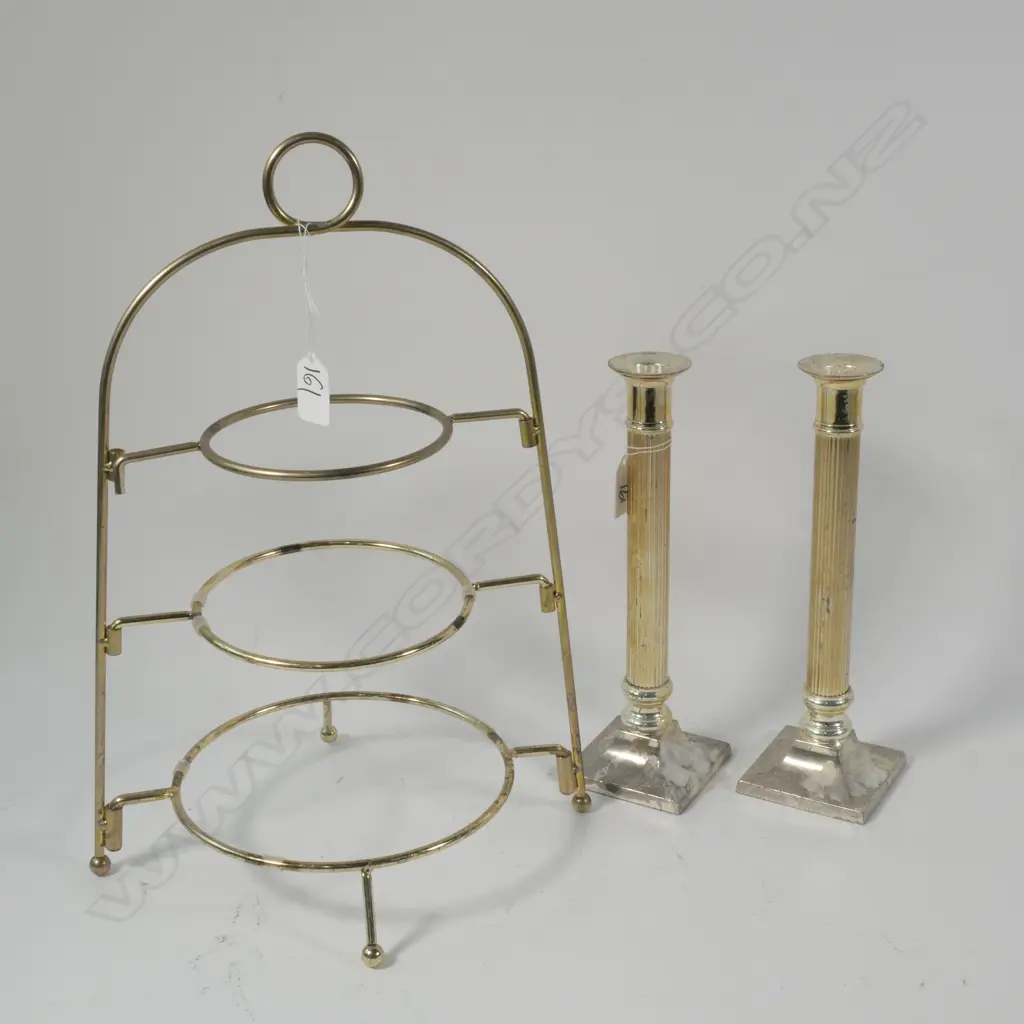 PR CANDLE STICKS & HIGH TEA STAND Image 1++