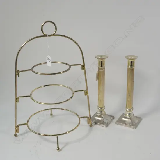 PR CANDLE STICKS & HIGH TEA STAND