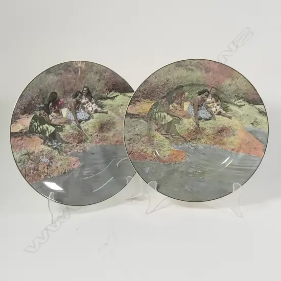 2 R/DOULTON PHOTOGRAPHIC PLATES OF ROTORUA D 260 MM
