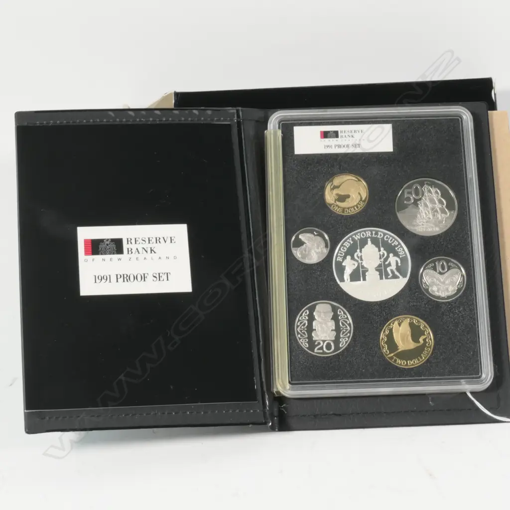 BOXED N.Z PROOF 1991 COIN SET Image 1++