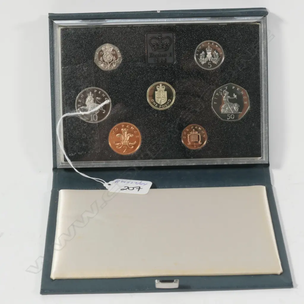 BOXED 1988 ENGLISH COIN PROOF SET Image 1++
