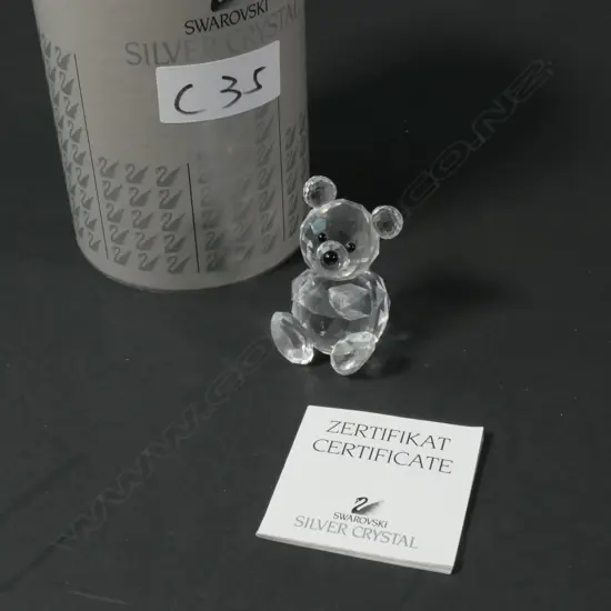 SWAROVSKI BOXED TEDDY BEAR H 50 MM