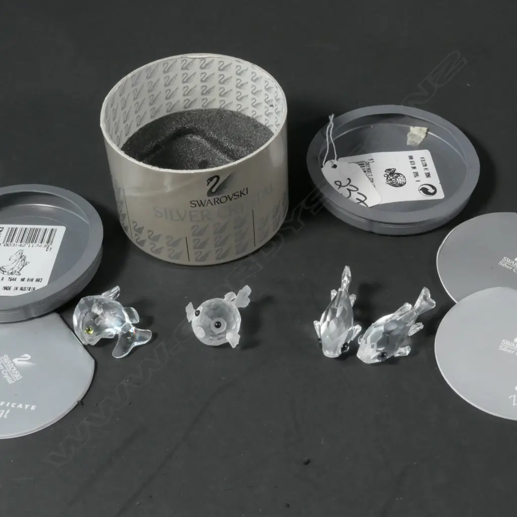 SWAROVSKI BOXED FISH  X 3 +WHALE H 30 MM Image 1++