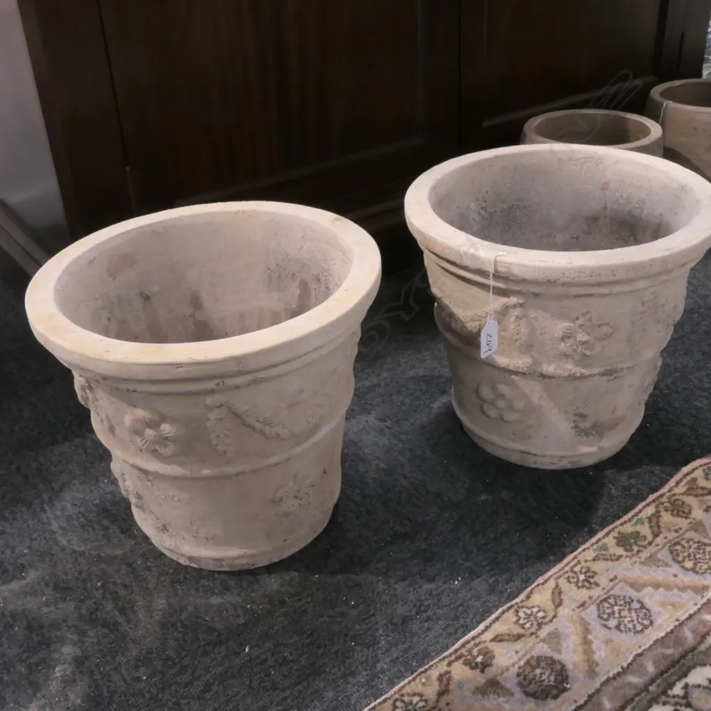 PR ANTIQUE FRENCH STYLE SWAG PLANTERS Image 1++