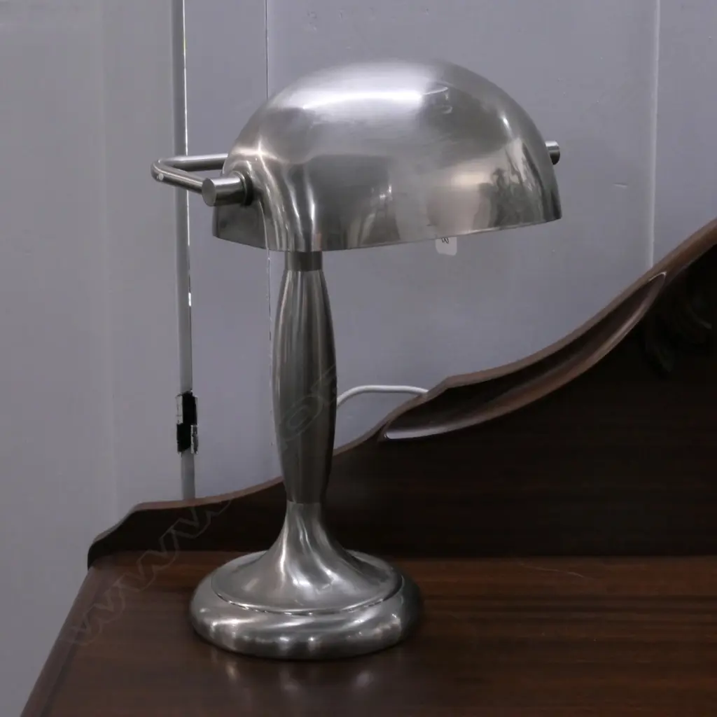 SILVERED BANKERS LAMP H 360 MM Image 1++