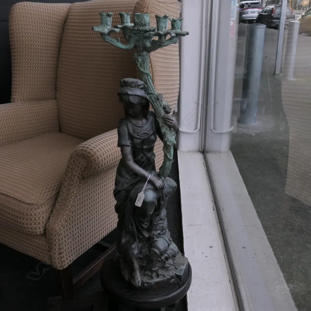 BRONZED 4 BRANCH CANDLESTICK H 760 MM Image 1++